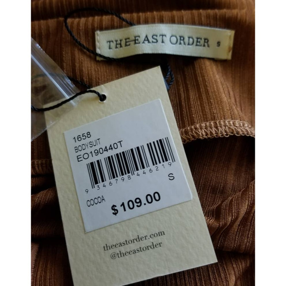 The East Order Ribbed Women's Body Suit Small NWT MSRP $109 - Picture 3 of 4